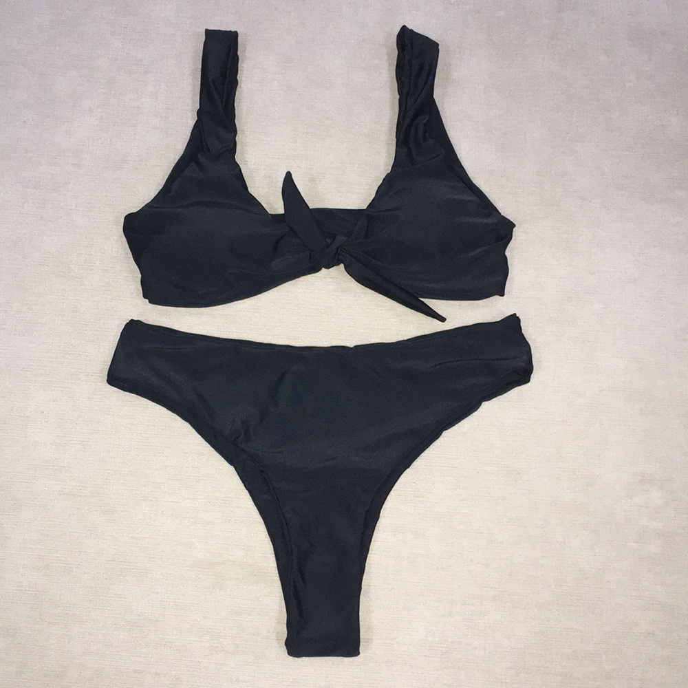 boho babes black bikini set